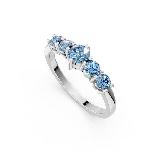 Swiss Blue topaz Silver Ring