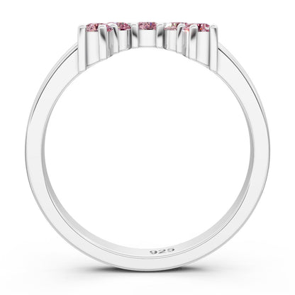 Blushing Curve 925 Sterling Silver Ring