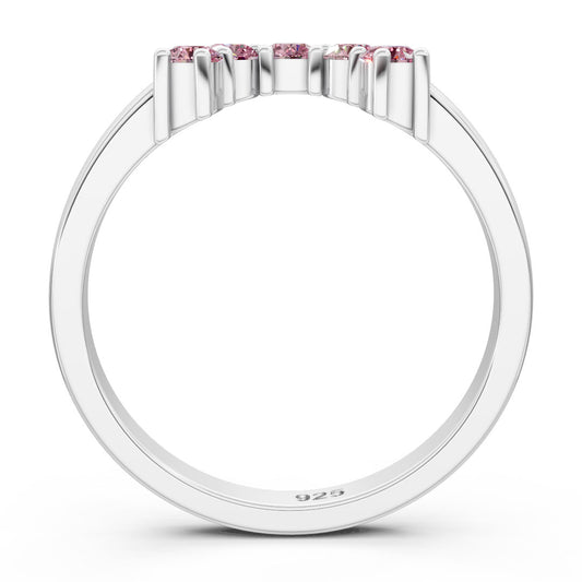 Blushing Curve 925 Sterling Silver Ring