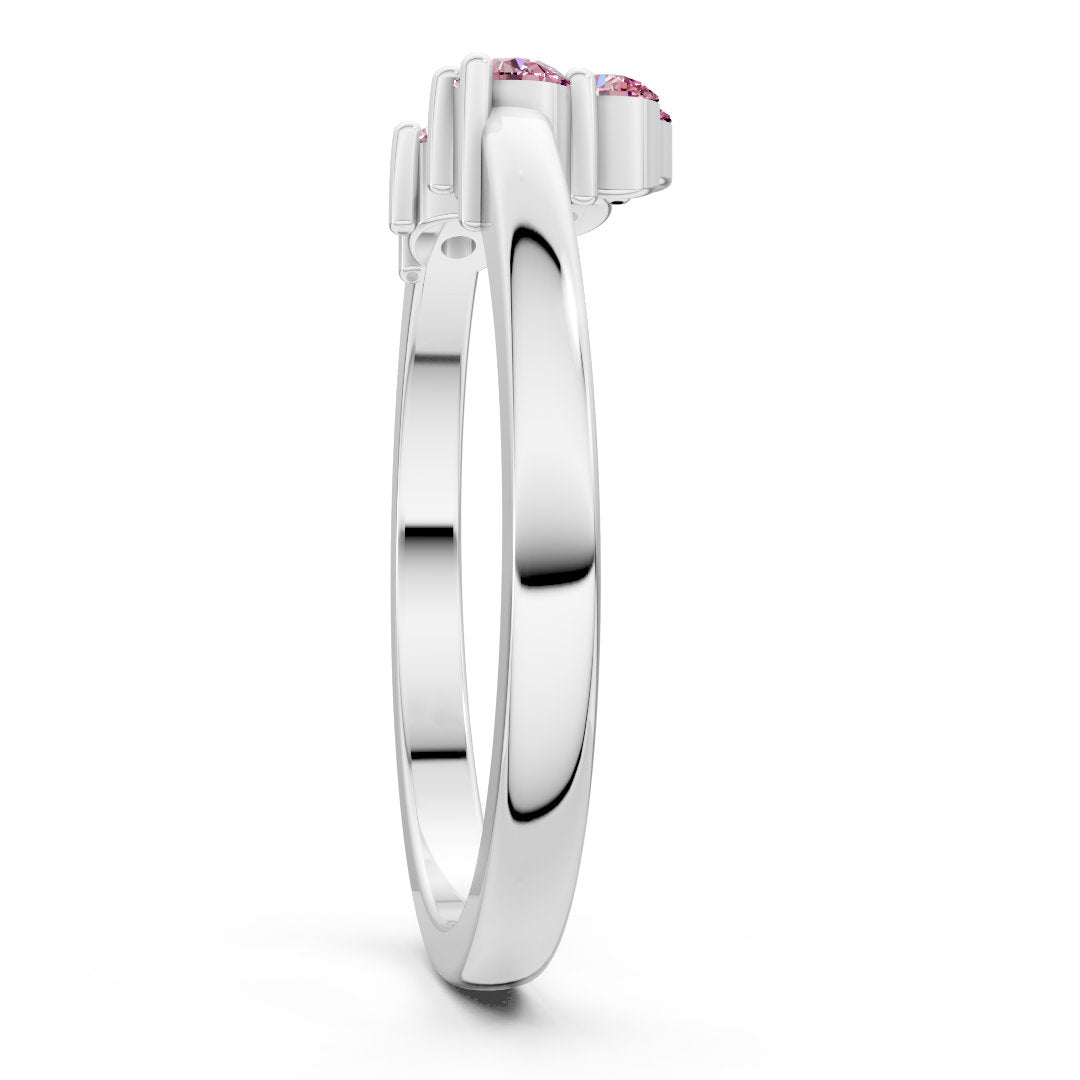 Blushing Curve 925 Sterling Silver Ring