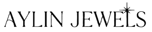 Logo of AYLIN JEWELS with a decorative star above the text.