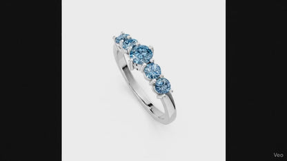 Swiss Blue topaz Silver Ring