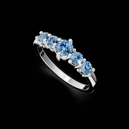 Swiss Blue topaz Silver Ring