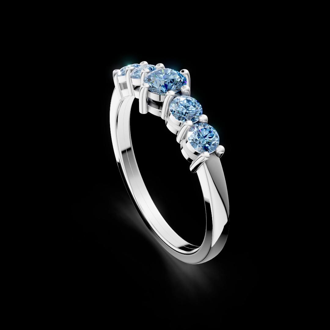 Swiss Blue topaz Silver Ring